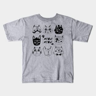 Cat Meow Kids T-Shirt